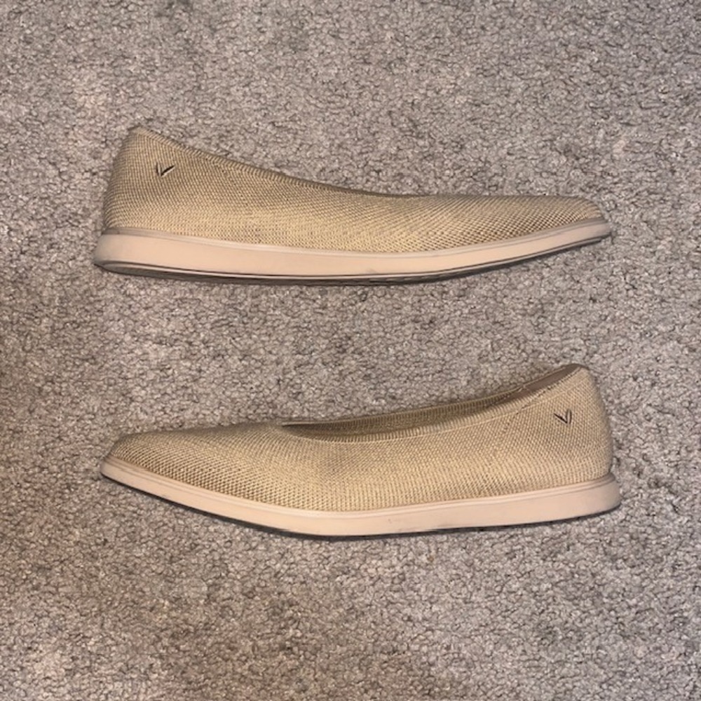 VIVAIA Veronica Pointed-Toe Flats Knit Sustainable Nutmeg Tan 40 / 9 - Picture 4 of 10